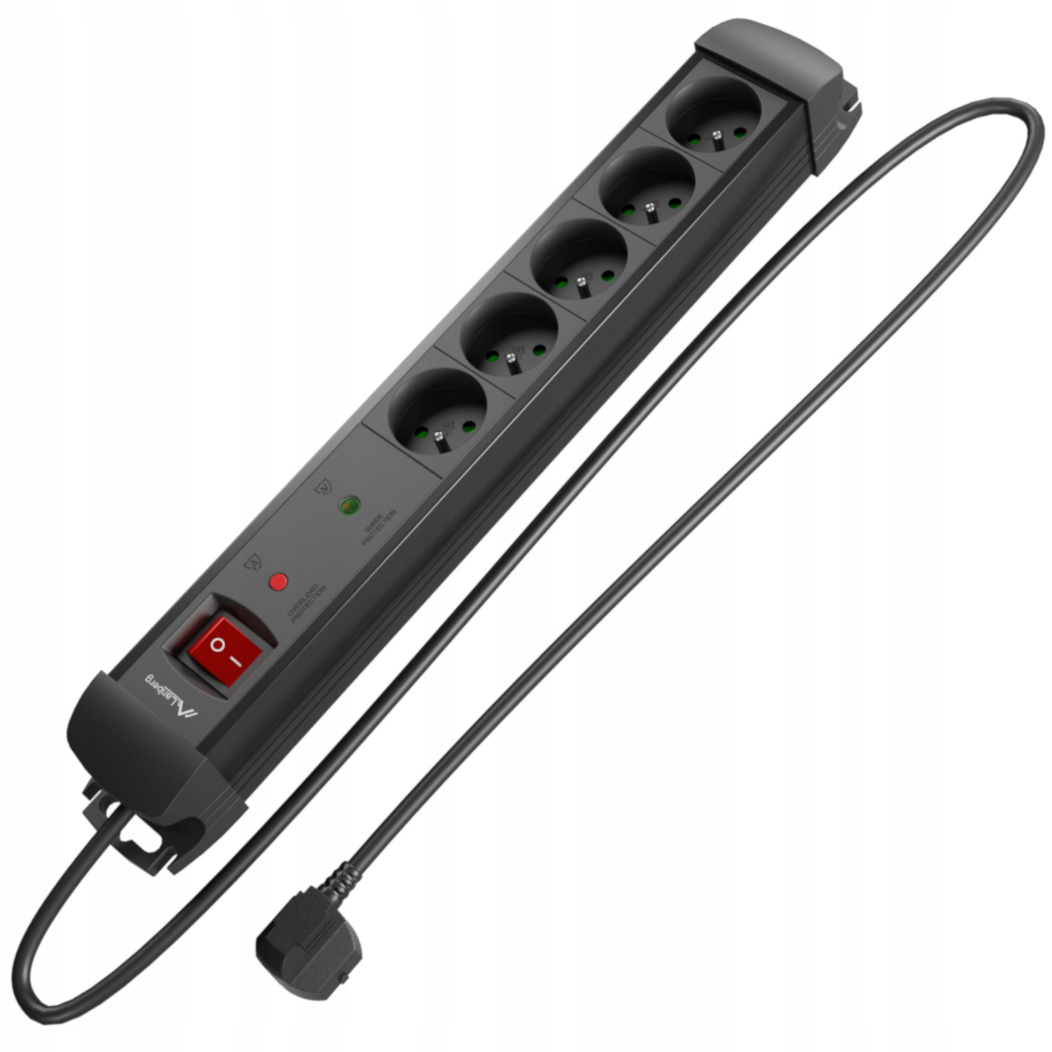 Lanberg SP1-05E-0150-BK zásuvka 5 zásuviek 1,5 m čierna
